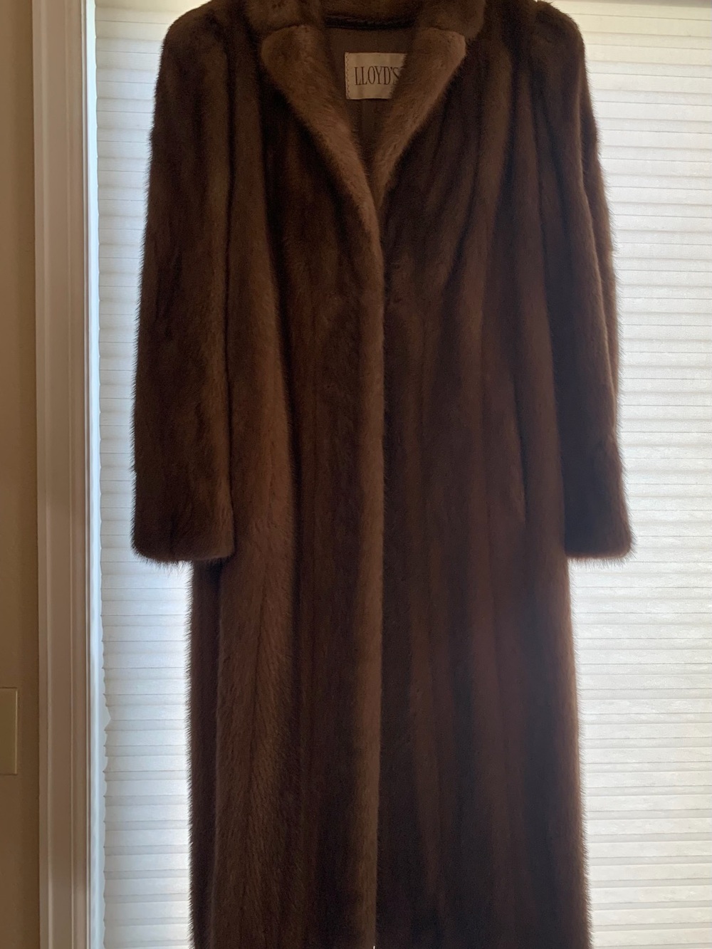 Women's Long Brown Mink Fur Coat